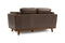 Valencia Artisan Top Grain Leather Loveseat Sofa, Chocolate