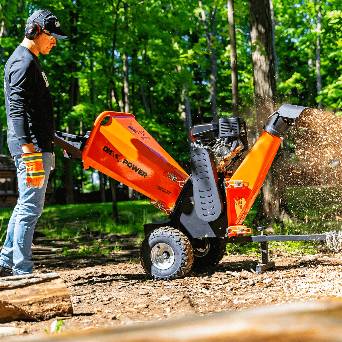 4" 7 HP 208cc Kinetic Drum Chipper