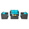 4PCS Outdoor Rattan Wicker Patio Furniture Set With Turquoise Cushions (97145368)