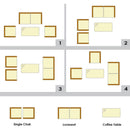 4PCS Outdoor Rattan Patio Furniture Set With Cushions & Coffee Table (SAK75463)