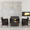 4PCS Outdoor Rattan Patio Furniture Set With Cushions & Coffee Table (SAK75463)