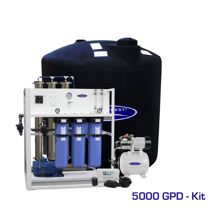 Commercial Mid-Flow Reverse Osmosis System (500-7000 GPD)