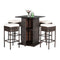 5 PCS Patio Rattan Bar Table Stool Set With Hidden Storage Shelf & Cushions (SAK14645)