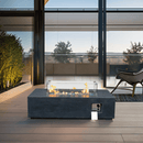 52" Outdoor Concrete Liquid Propane Rectangular Fire Pit Table (SAK84314)