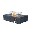 52" Outdoor Concrete Liquid Propane Rectangular Fire Pit Table (SAK84314)
