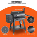 53" Heavy Duty Portable Wood Pellet BBQ Grill With Cart (SAK93641)