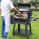 53" Heavy Duty Portable Wood Pellet BBQ Grill With Cart (SAK93641)