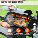 53" Heavy Duty Portable Wood Pellet BBQ Grill With Cart (SAK93641)
