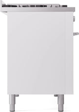 ILVE 48-Inch Professional Plus II Freestanding Natural Gas Dual Fuel Range with 8 Sealed Burner in White (UP48FWMPWH)