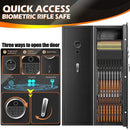 57" Heavy Duty Anti-Theft Fireproof Biometric Gun Rifle Pistol Safe For Home, 11-12 Guns (SAK53816)