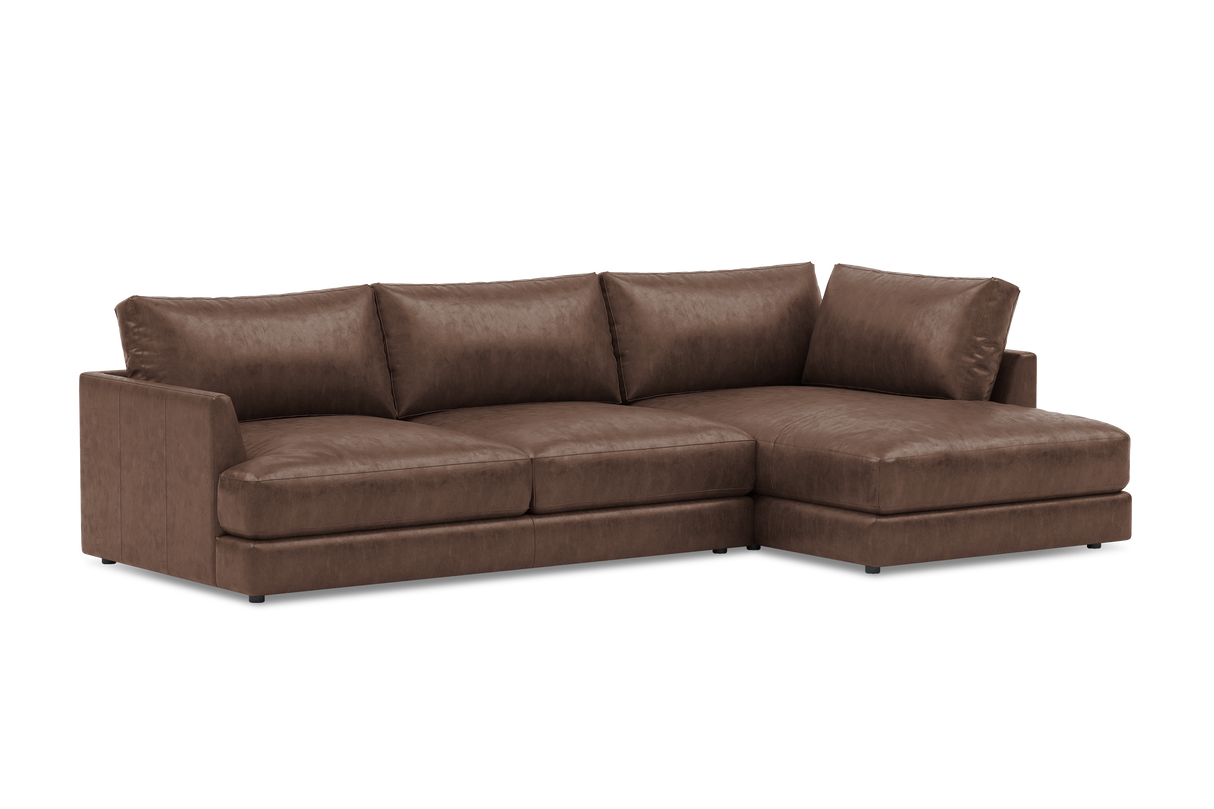 Serena Leather Sectional Sofa