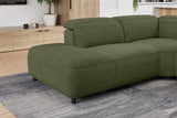 Octavia Fabric Reclining Corner Sectional Cloud Sofa