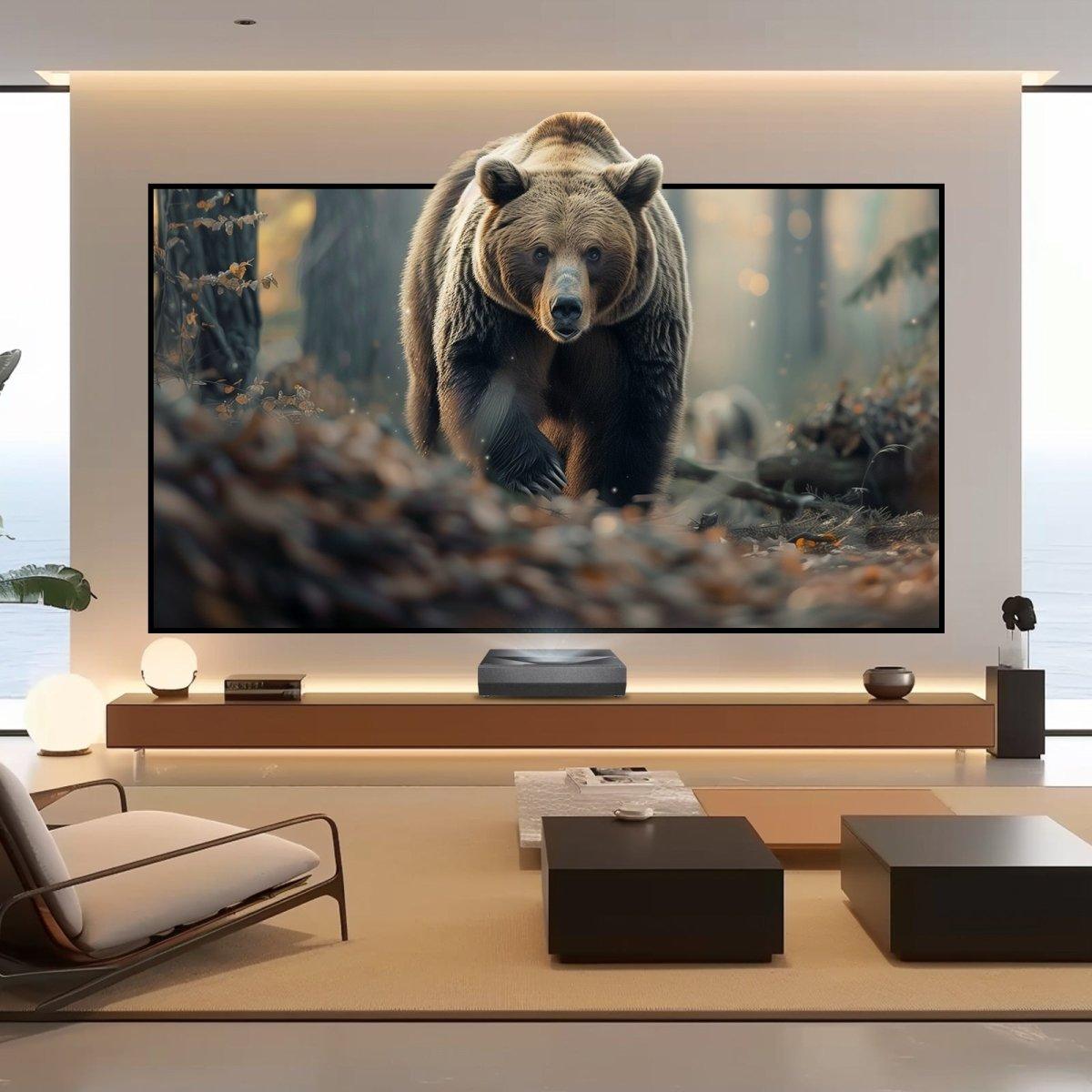 BUNDLE Optoma CinemaX D2 Projector& VIVIDSTORM CineVision Pro Fixed Frame UST ALR Projector Screen