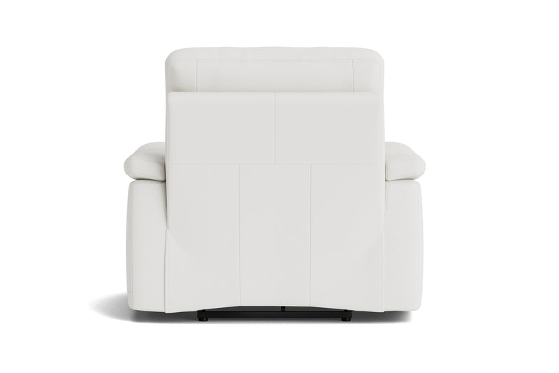 Valencia Vivian Top Grain Leather Recliner Seat, Winter White