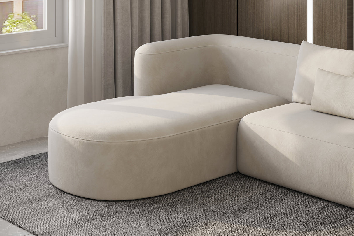 Jordyn Velvet Fabric Sectional Sofa