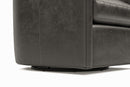 Valencia Riley Leather Swivel Accent Chair, Black
