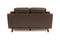 Valencia Artisan Top Grain Leather Loveseat Sofa, Chocolate