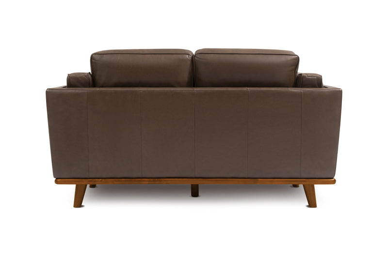 Valencia Artisan Top Grain Leather Loveseat Sofa, Chocolate