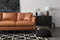 Valencia Jasper Leather Three Seats Sofa, Cognac Color