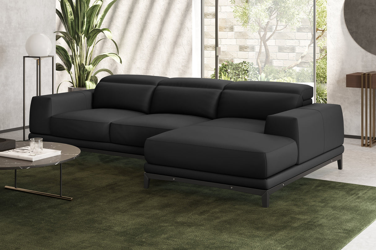 Valletta Leather Sectional Sofa