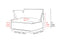 Valencia Isola Cloud Top Grain Leather Theater Lounge Modular Sofa Left Arm Piece, Black Color