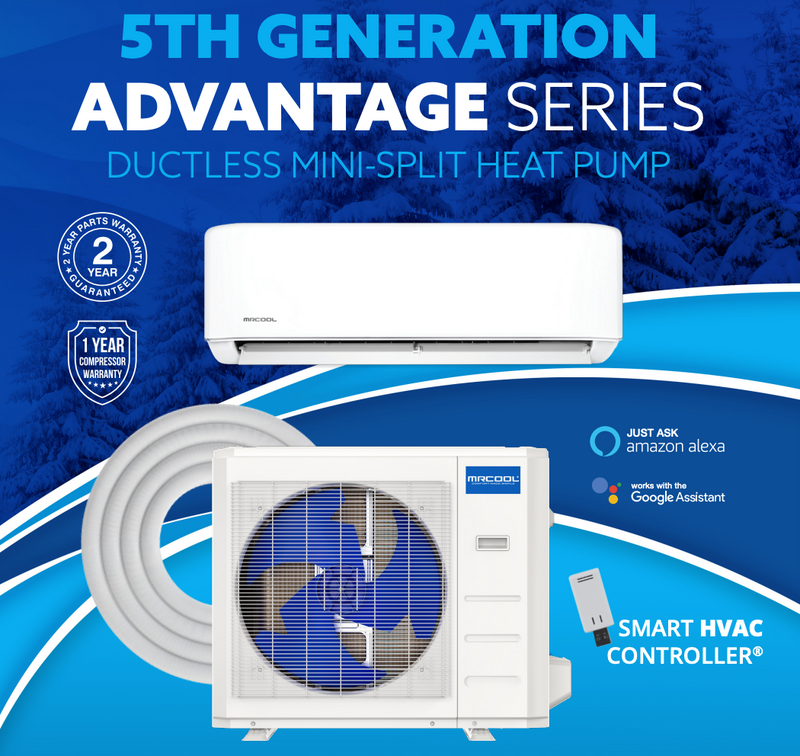 MRCOOL Advantage 5G 36,000 BTU 18 SEER2 Ductless Mini Split Air Conditioner and Heat Pump - 230V