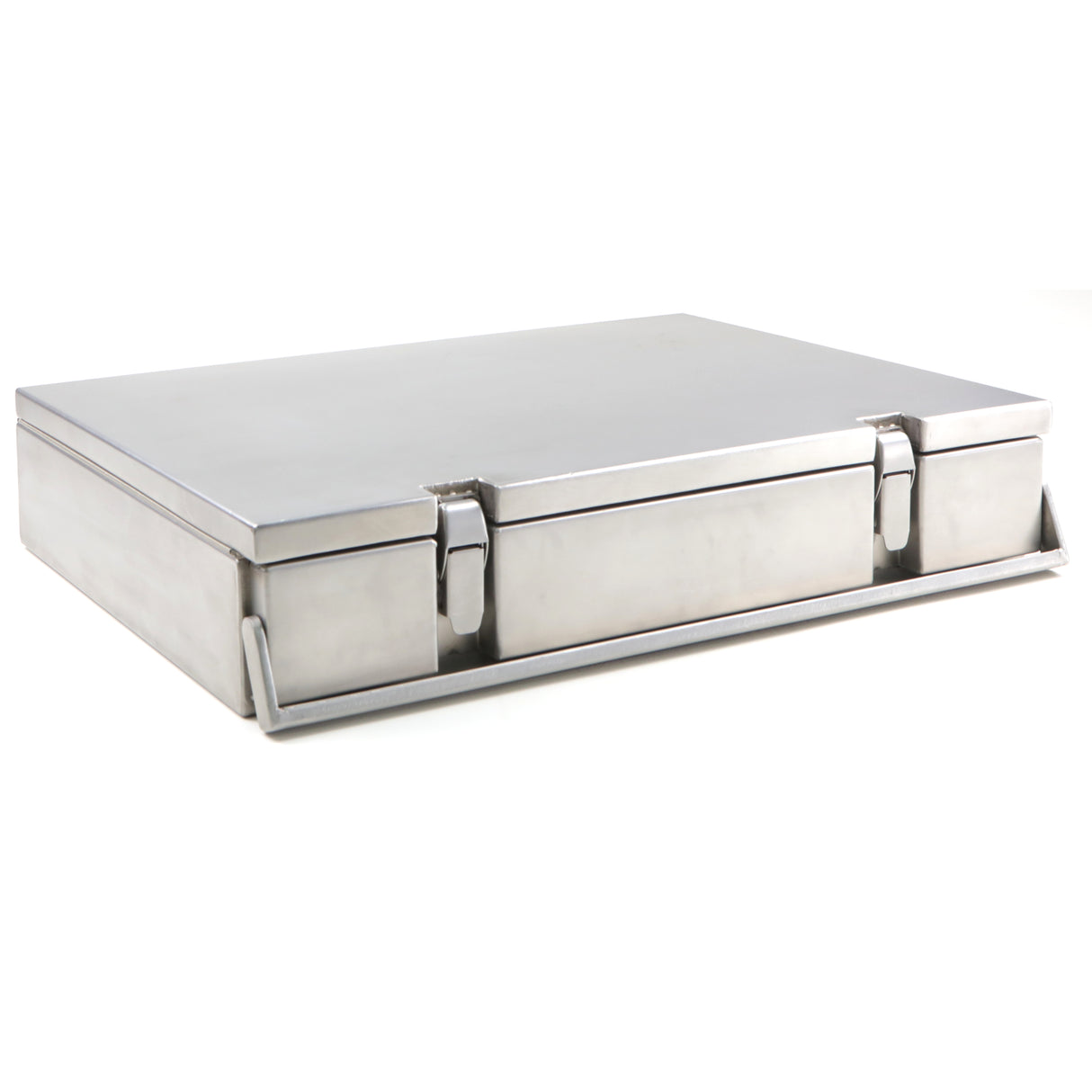 Solid Metal Faraday Cage Box – Hinged & Latched Stainless Steel