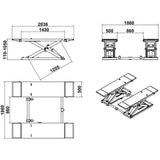 Katool Mid Rise Scissor Lift KT-X80-ELECTRIC