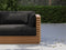 Valencia Elise Fabric Sectional Outdoor Right-Arm Piece, Black