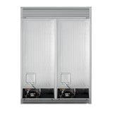 FORNO Maderno 60" 27.2 cu.ft. Convertible Refrigerator and Freezer with Grill Trim Kit in White with Antique Brass Handles, FFFFD1722-60SG-WHT