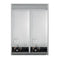 FORNO Maderno 60" 27.2 cu.ft. Convertible Refrigerator and Freezer with Grill Trim Kit in White with Antique Brass Handles, FFFFD1722-60SG-WHT