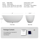 65" Luxury Freestanding Soaking Bathtub With Overflow And Pop-Up Drain (SAK69451)