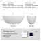 65" Luxury Freestanding Soaking Bathtub With Overflow And Pop-Up Drain (SAK69451)