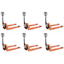 6 Pack of NobleLift Standard Duty Pallet Jack 5500 lbs Capacity 27''x48'' Forks