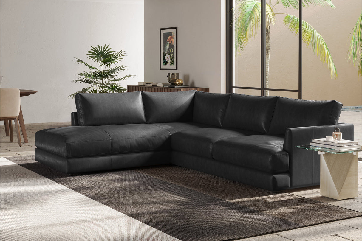 Serena Leather Sectional Sofa