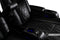 Valencia Tuscany Chaise Leather Home Theater Seating Row of 4 Loveseat Double Chaise Center, Midnight Black
