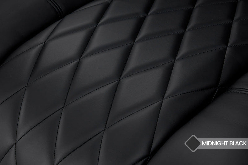 Valencia 2025 New Tuscany Heat & Massage Leather Home Theater Seating Row of 2, Midnight Black