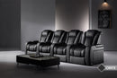 Valencia 2025 New Tuscany Luxury Leather Home Theater Seating Row of 2, Onyx