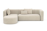 Jordyn Velvet Fabric Sectional Sofa