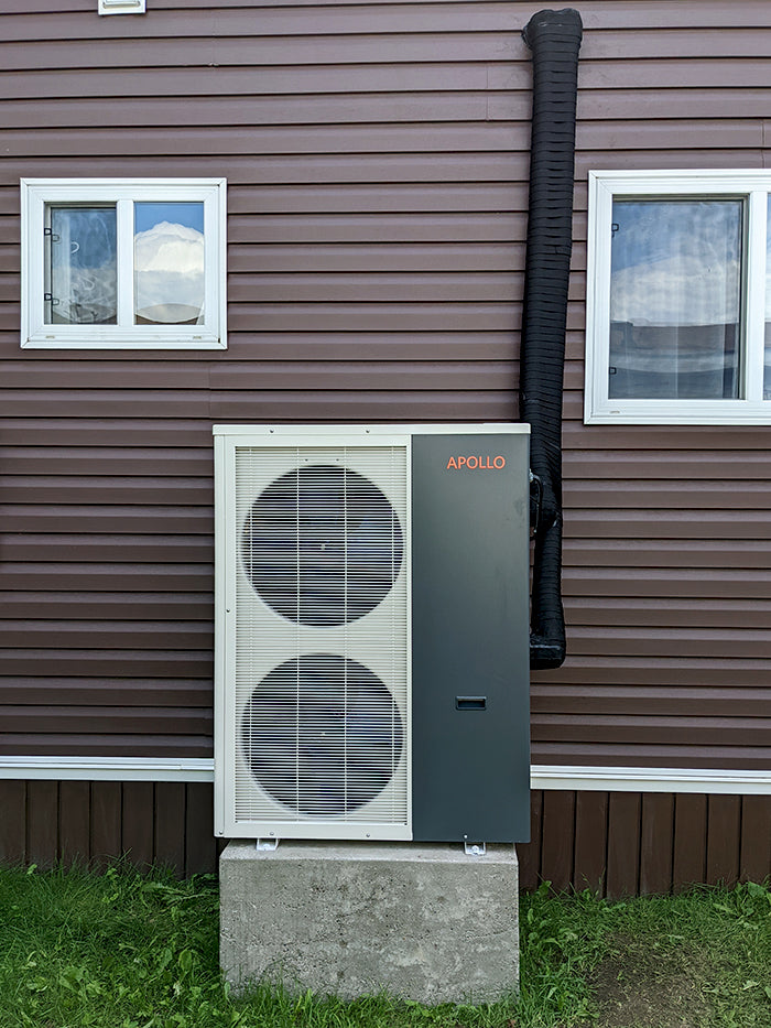 APOLLO Central Heat Pump - 60k btu / 5 ton - Air to Water - EVI Inverter DC technology