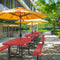 6ft Rectangle Picnic Table With Umbrella Hole