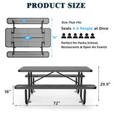 6 ft Metal Picnic Tables for Outdoors