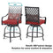 6PCS Outdoor Patio Bar Set Dining Table With Umbrella & Swivel Bar Stools (SAK53218)
