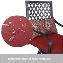 6PCS Outdoor Patio Bar Set Dining Table With Umbrella & Swivel Bar Stools (SAK53218)