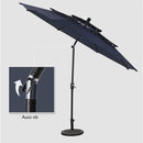 6PCS Outdoor Patio Bar Set Dining Table With Umbrella & Swivel Bar Stools (SAK53218)