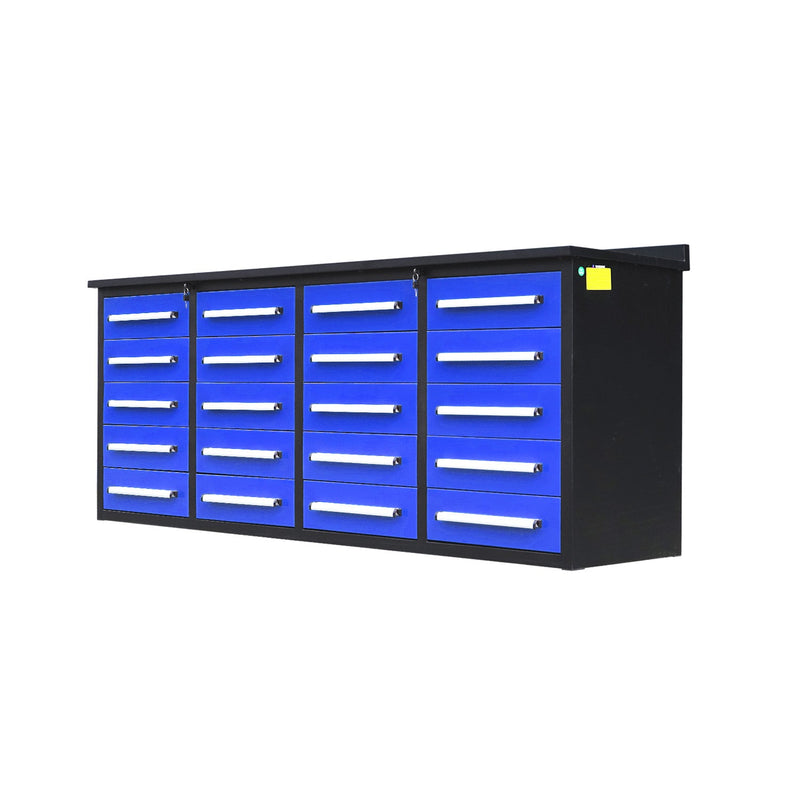 7ft Heavy Duty Garage Workbench Cabinet with 20 Drawers