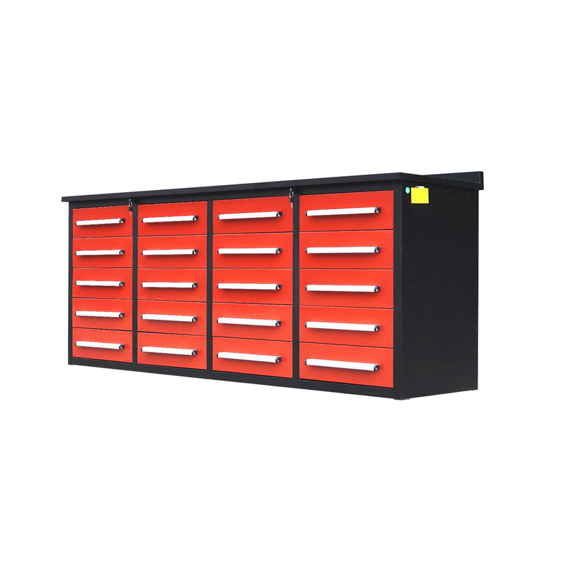 7ft Heavy Duty Garage Workbench Cabinet with 20 Drawers