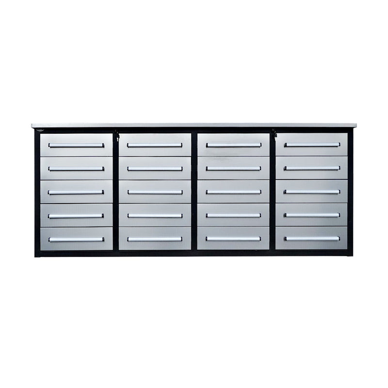 7ft Heavy Duty Garage Workbench Cabinet with 20 Drawers