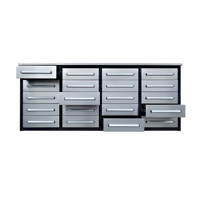 7ft Heavy Duty Garage Workbench Cabinet with 20 Drawers