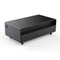 FORNO Evoluto  51" Smart Coffee Table – Dual Fridge Drawers, Bluetooth Audio, Wireless Charging, RGB Light in Black, FCTFR7006-51BLK